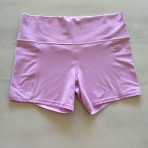ATHLETA Salutation Stash Pocket II 5" Stretch Pink Athletic Shorts Size XL